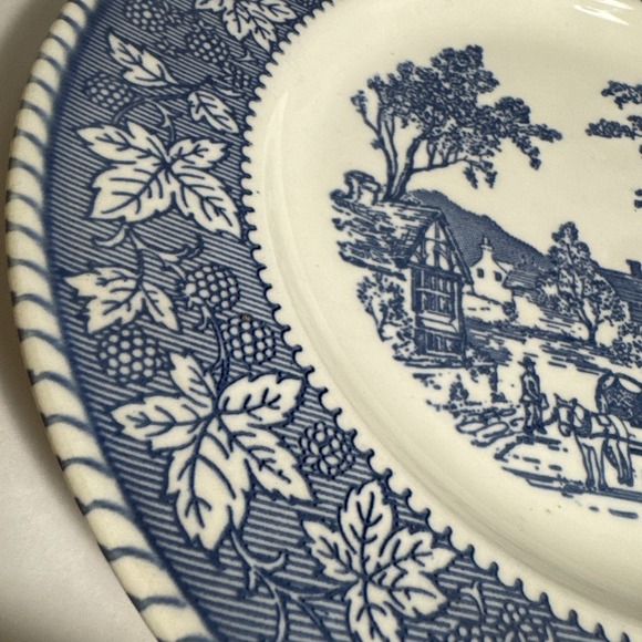 HOMER‎ LAUGHLIN Shakespeare Country Stratwood Collection. 10" Blue Dinner Plate. - Picture 3 of 4